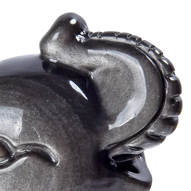 Engraved Elephants, Obsidian (Silver Sheen Obsidian), 3.5–7.0 cm (3 pieces) | Marco Schreier
