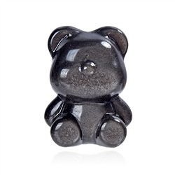 1028700737 Ours gravé (nounours), obsidienne (obsidienne argentée), 5,0cm | Marco Schreier