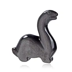 1028700738 Engraving dinosaur, Obsidian (silver luster obsidian), 7,0cm | Marco Schreier