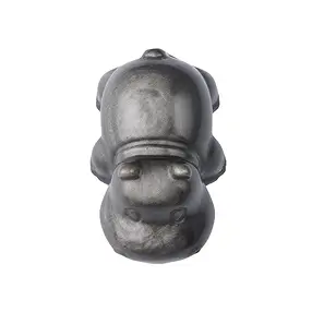 Gravure « Hippopotames », obsidienne (argentée), 4,5 - 7,5 cm (pcs/UC) | Marco Schreier