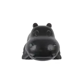 Gravure « Hippopotames », obsidienne (argentée), 4,5 - 7,5 cm (pcs/UC) | Marco Schreier