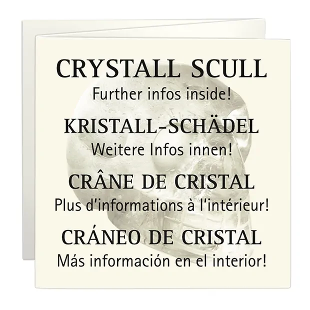 Cráneo de cristal de Obsidiana (negro), 05cm, en caja de regalo | Marco Schreier