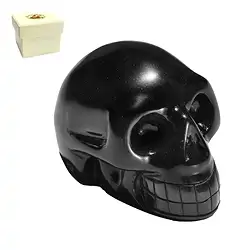 1028800796 Crystal skull Obsidian (black), 05cm, in gift box | Marco Schreier
