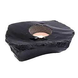 1028805060 Placa portacandelitas Obsidiana (negra) | Marco Schreier