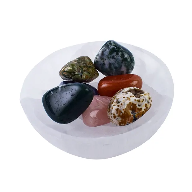 Selenite bowl (white) round, 10cm | wholesaler gems, healing stones & jewelry