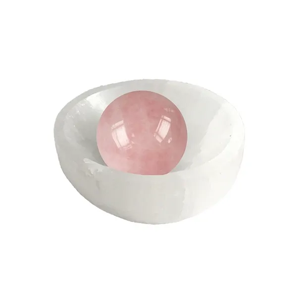 Schale Selenit (weiß) rund, 06cm | Großhändler Edelsteine, Heilsteine & Schmuck
