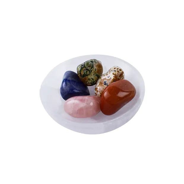 Schale Selenit (weiß) rund, 08cm | Großhändler Edelsteine, Heilsteine & Schmuck
