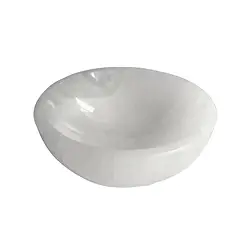 1028903503 Selenite bowl (white) round, 08cm | wholesaler gems, healing stones & jewelry