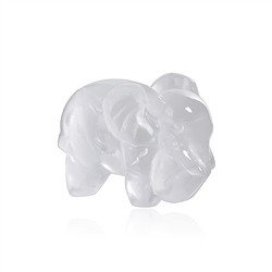 1028903764 Elefante da incisione, selenite (bianca), 3,0 cm | Marco Schreier