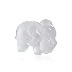 1028903764 Gravure éléphant, sélénite (blanc), 3,0cm | Marco Schreier