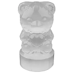 1028903788 Engraved bear with heart, selenite (white), 9.5 cm | Marco Schreier
