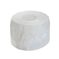 1028905002 Selenite "Tower" tea light | minerals wholesale - gems, healing stones & jewelry