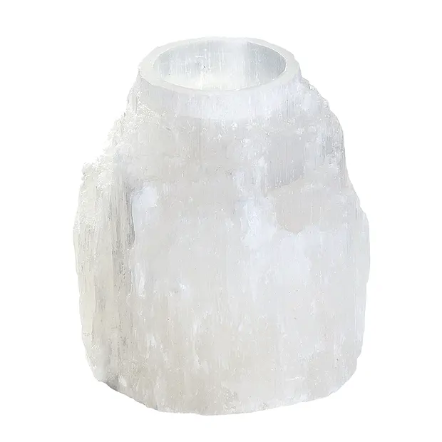 Lampada da tè alla selenite "Steps | Gemme Schreier, pietre curative e gioielli