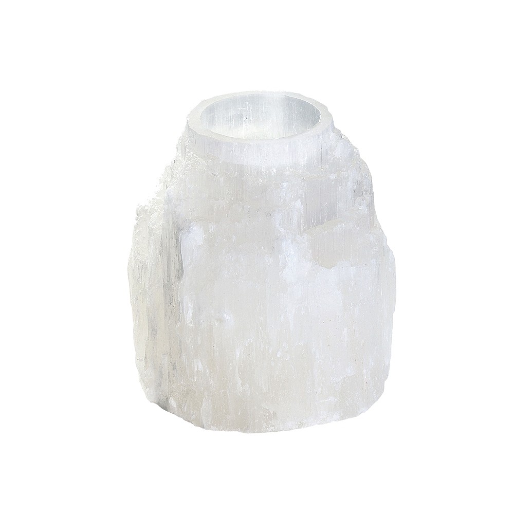 Bougie à chauffe-plat Sélénite "Touffe" petit (6cm) | Marco Schreier