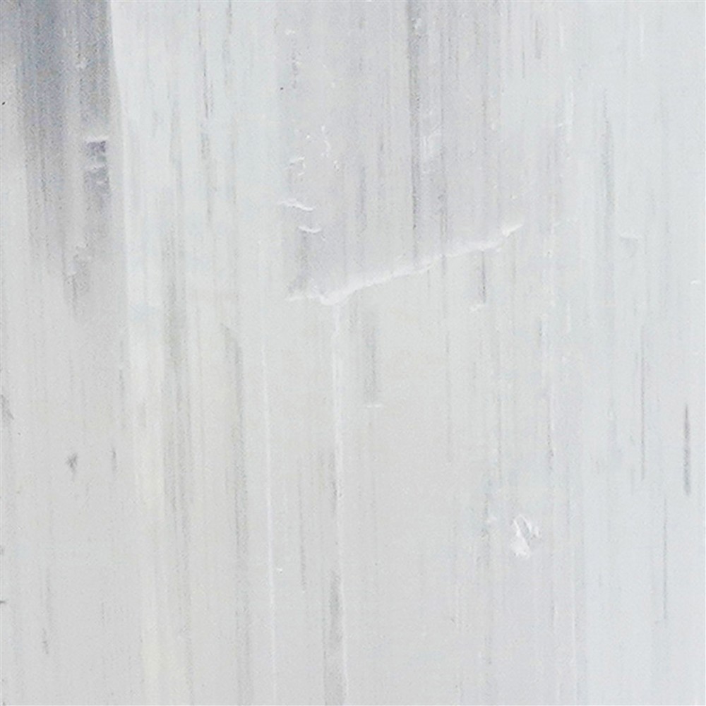 Tealight selenite rod tower white, 14cm | wholesaler gems & healing stones