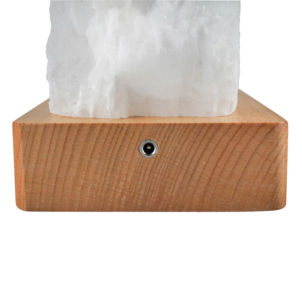 Lampada in selenite con LED, 21 cm | Gemme Schreier, pietre curative e gioielli