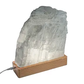 Selenitlampe mit LED, 21cm | Mineralienhandlung Edelsteine, Heilsteine & Schmuck