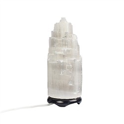 1028905021 Selenite lamp with marble base, 23cm (small) | wholesaler gems &amp; healing stones