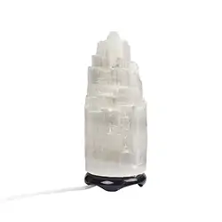 1028905021 Selenite lamp with marble base, 23cm (small) | wholesaler gems & healing stones