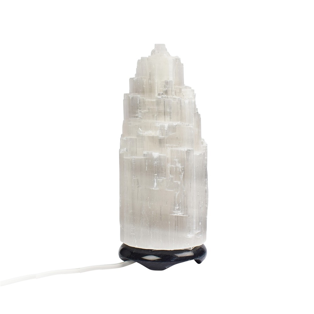 Selenite lamp with marble base, 23cm (small) | wholesaler gems & healing stones