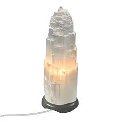 1028905023 Selenitlampe mit Marmorfuß, 45cm (groß) | GH Edelsteine, Heilsteine & Schmuck