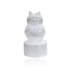 1028905403 Gravure oiseau (hibou sur arbre), sélénite (blanc), 5,1cm | Marco Schreier