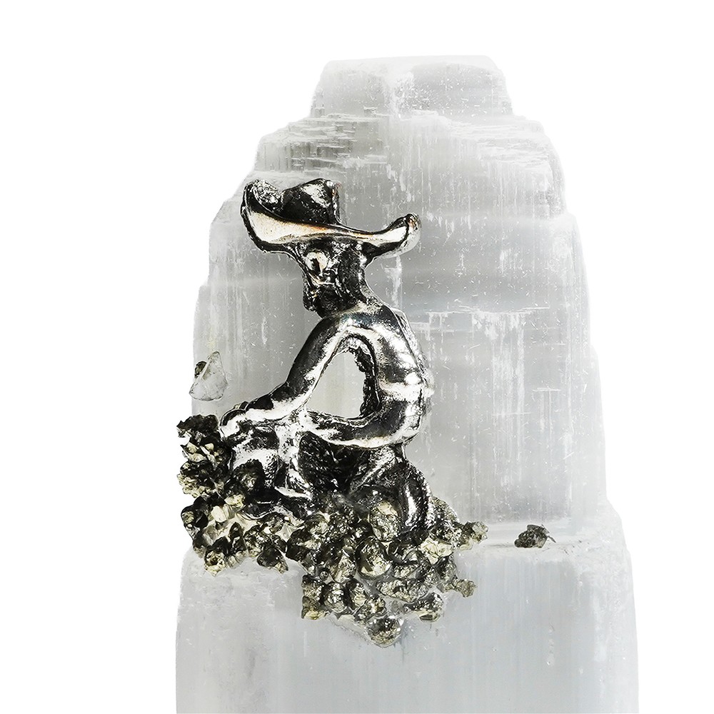 Cristal sélénite, mineur à l'orpaillage, 6cm | Marco Schreier