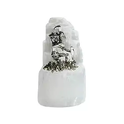 1028905502 Crystal selenite, miner with hammer and chisel, 6cm | Marco Schreier