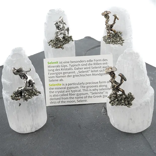 Cristal Sélénite, différents mineurs, 6cm (8 pcs/UC) | Marco Schreier