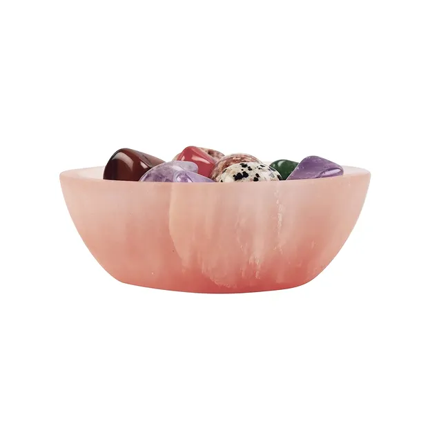 Schale Alabaser (orange) rund, 10cm | Schreier Edelsteine, Heilsteine & Schmuck