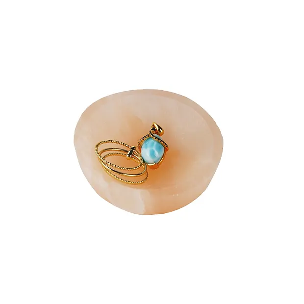 Schale Alabaster (orange) rund, 06cm | Schreier Edelsteine, Heilsteine & Schmuck