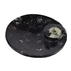 1030003501 Goniatite bowl, round, 11cm | Schreier wholesale; gems, healing stones & jewelry