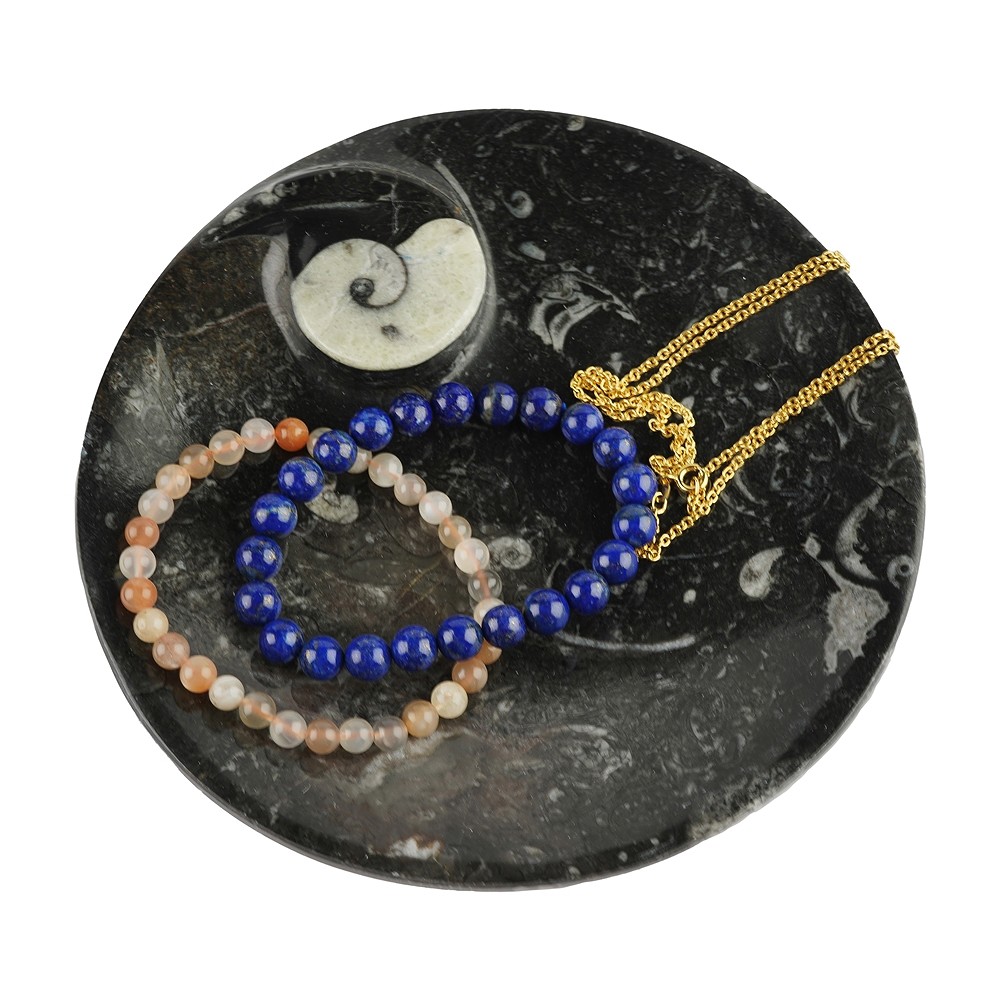 Goniatite bowl, round, 15cm | Schreier wholesale; gems, healing stones & jewelry