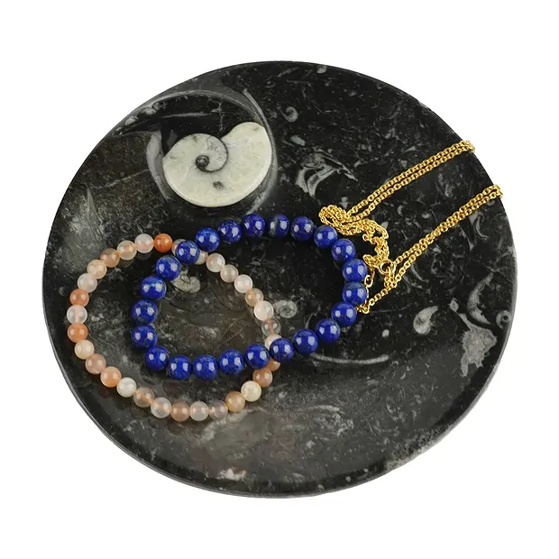 Coupe Goniatit ronde, 15cm | Pierres précieuses, pierres thérapeutiques & bijoux