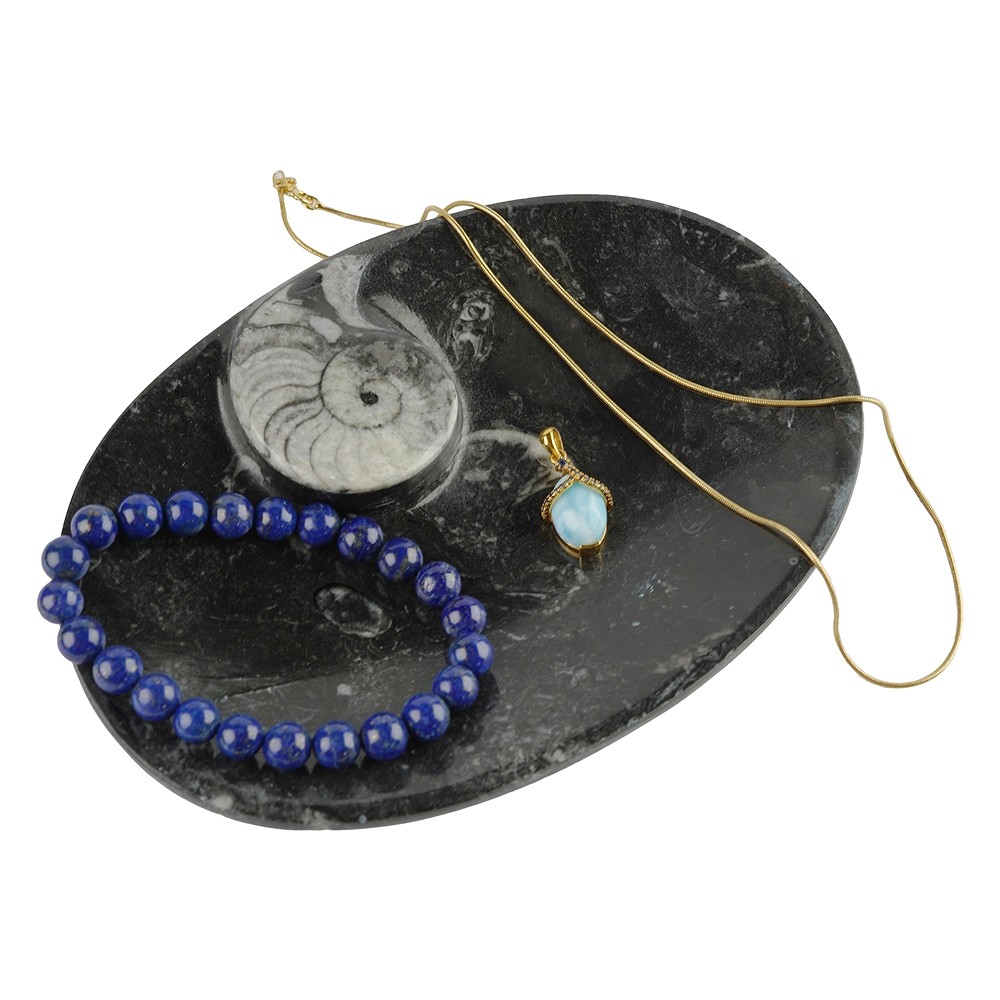 Goniatite bowl oval, 09cm | Schreier - wholesaler gems, healing stones & jewelry