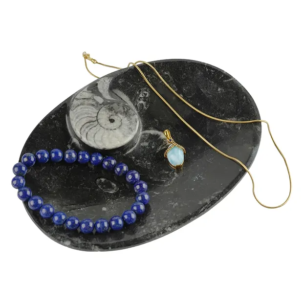 Cuenco de goniatita oval, 09cm | piedras preciosas, piedras curativas y joyería