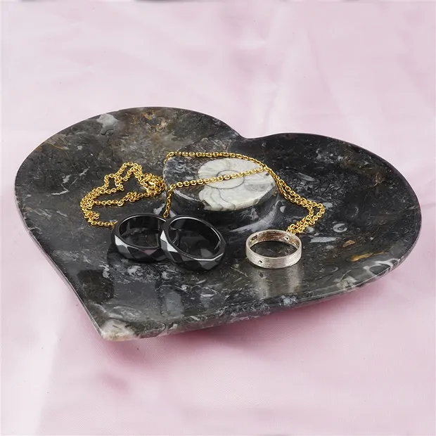 Bol Orthoceras cœur, 15cm | Pierres précieuses, pierres thérapeutiques & bijoux