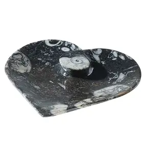 Ciotola a cuore Orthoceras, 15 cm | Gemme Schreier, pietre curative e gioielli