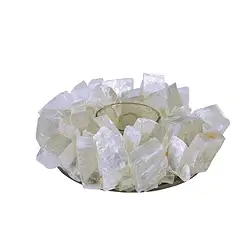 1034605007 Teelicht Calcit-Rhomboeder (weiß) | Großhändler Edelsteine, Heilsteine & Schmuck