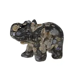 1035605407 Gravure « Éléphant », Gabbro (Mystic Merlinite), 5,0 cm | Marco Schreier