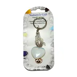 1041800637 Key Chain, Heart, Opal Glass (synt.), approx. 09cm, for floor stand  | Marco Schreier