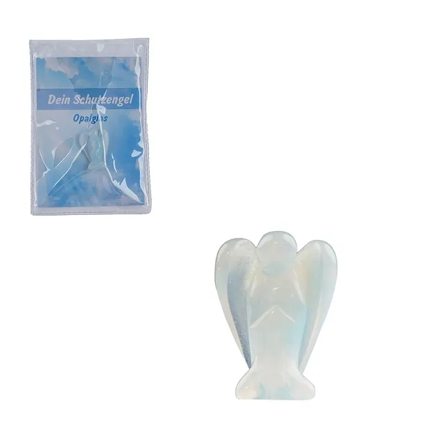 Schutzengel Opalglas (synt.), 02,5cm, in Pouch mit Beileger | Marco Schreier