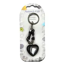 1042100637 Llavero, corazón, hematina, aprox. 09cm, para soporte de suelo | Marco Schreier