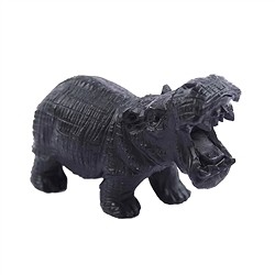 1043203723 Grabado hipopótamo, Shungita, 6,5cm | Marco Schreier