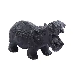 1043203723 Gravur Nilpferd, Schungit (stab.), 6,5cm | GH Edelsteine, Heilsteine & Schmuck