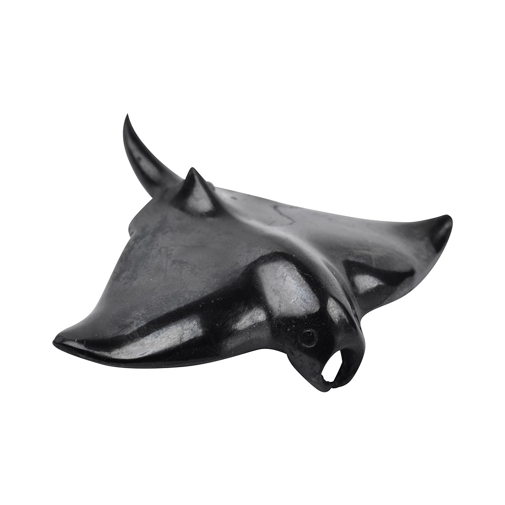 Gravure Raie, Shungite, 4,5cm | Marco Schreier