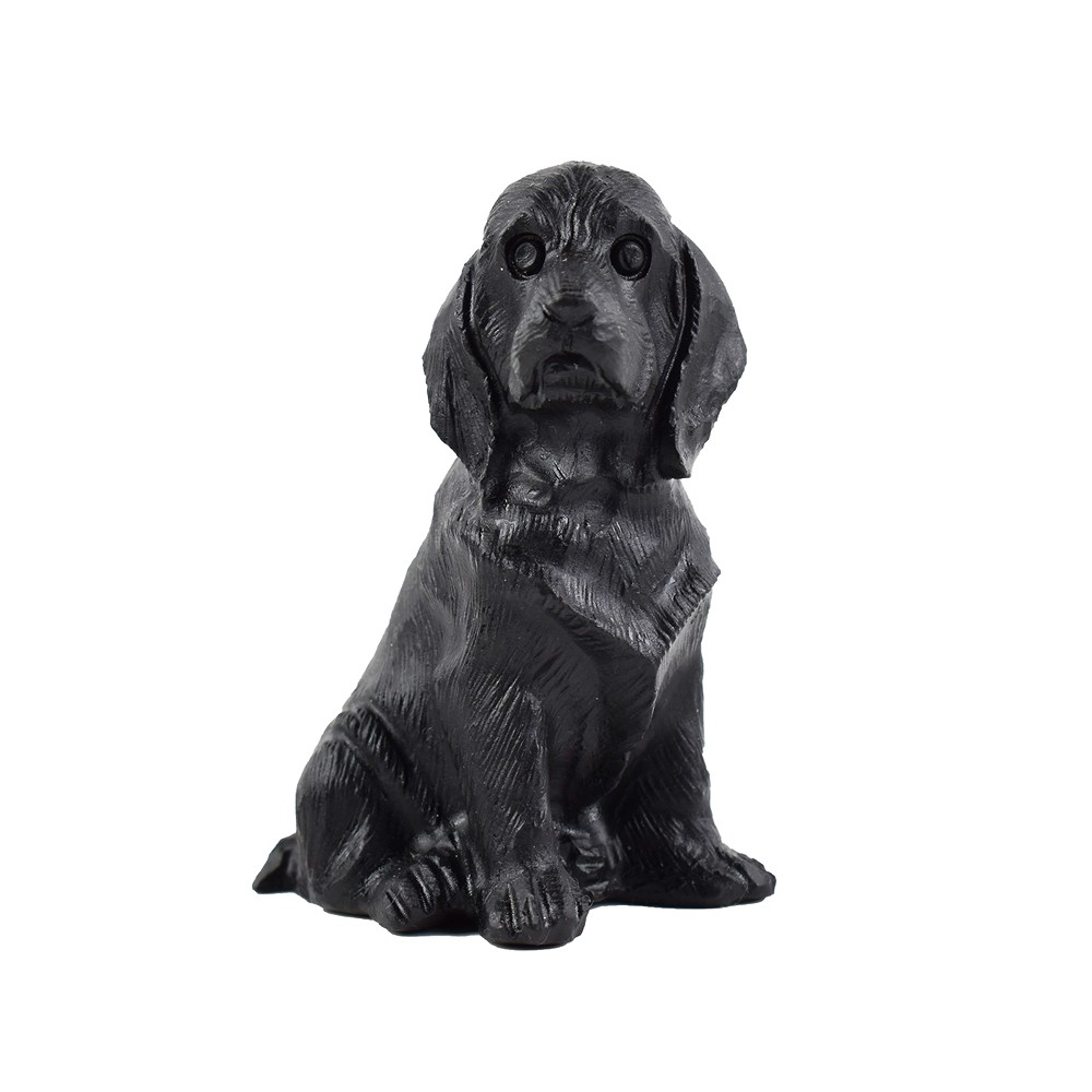 Gravure chien (Setter irlandais), Shungite, 4,0cm | Marco Schreier