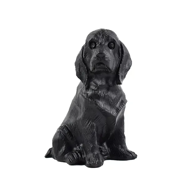 Gravur Hund (Irish Setter), Schungit, 4,0cm | Edelsteine, Heilsteine & Schmuck