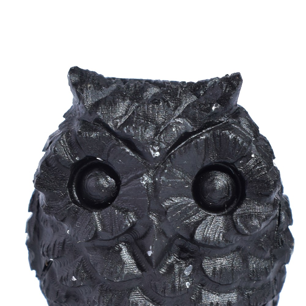 Engraving bird (owl on branch) Shungite, 4,0cm | gems, healing stones & jewelry