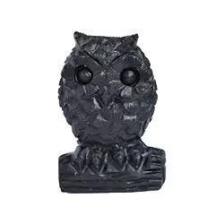 1043203759 Gravure oiseau (hibou sur branche), Shungite, 5,0cm | Marco Schreier